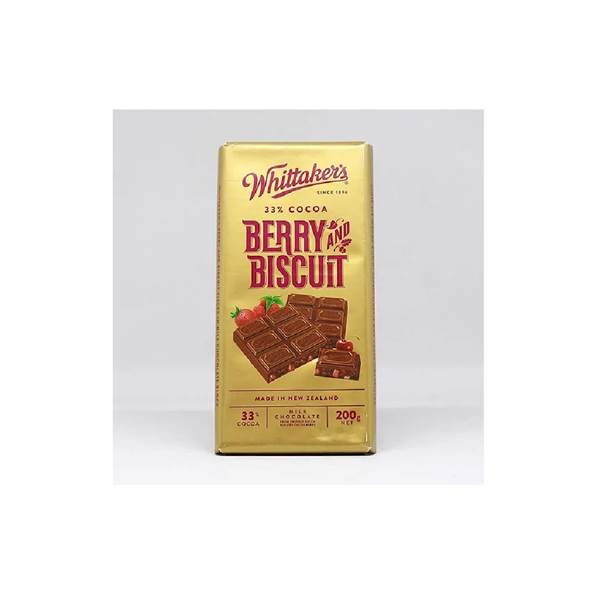 Whittakers 33 percent Cocoa Berry And Biscuit Imported